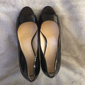 Jessica Simpson Black Patent Leather Women's Shoes 4” pumps
